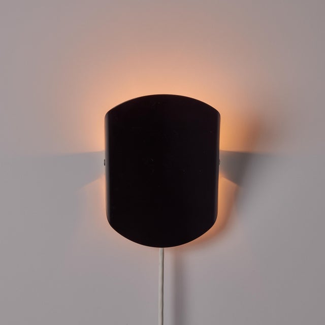 1960s 1960s Bent Karlby Model 23.3010 Black & White Adjustable Plug-in Wall Lamp for Lyfa For Sale - Image 5 of 18
