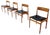 Danish Dining Chairs in Teak with Leather Seats by Johannes Nogaard, 1960s, Set of 6 For Sale