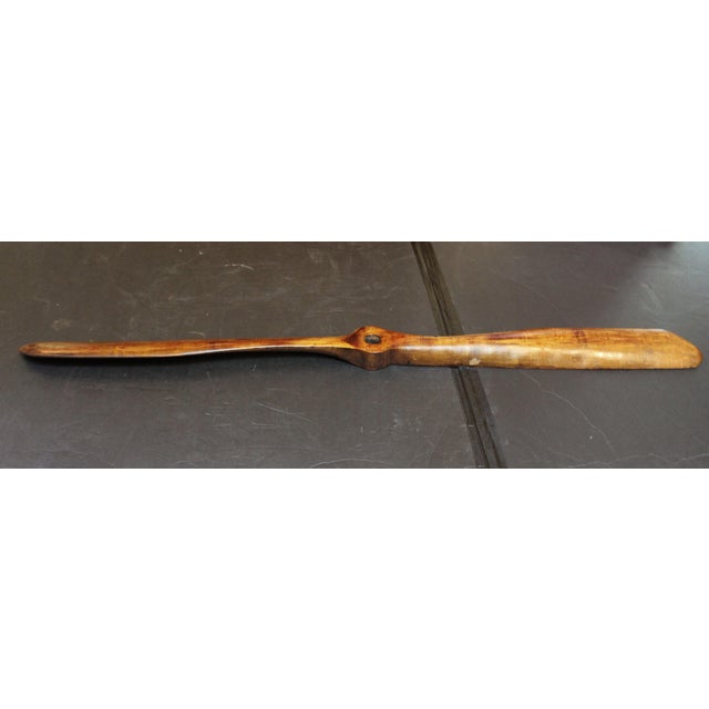 Wood Circa 1920s-1930s Anglo-American Prop Airplane Propeller For Sale - Image 7 of 7