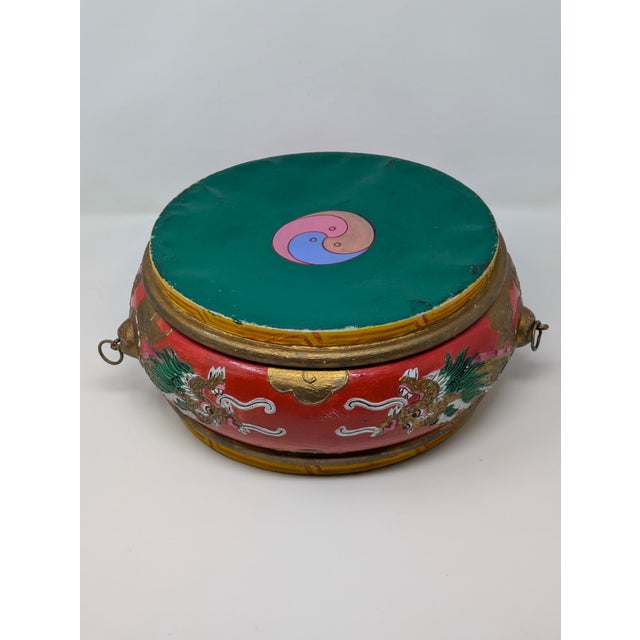 Traveling Man Treasures is selling this vintage (c. 1950s) Tibetan ritual drum, historically referred to as a Dhyāngro or...
