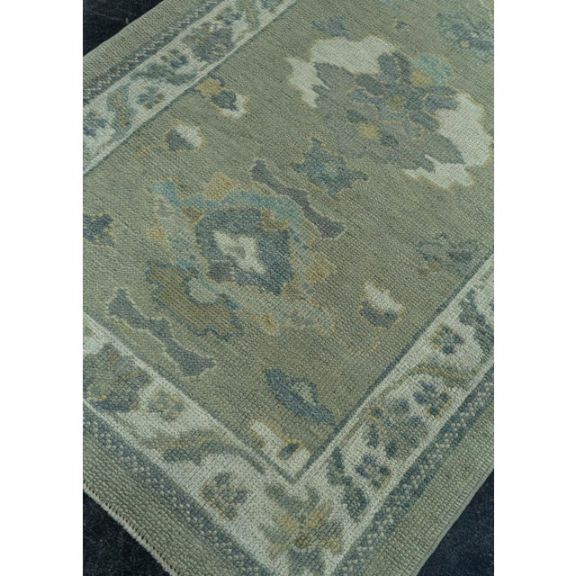 Gray Turkish Oushak Rug 2'11" x 10'7" #19043 For Sale - Image 8 of 8