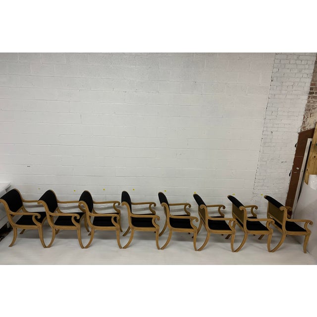 Late 20th Century Set of English Regency Style Dining Armchairs For Sale - Image 14 of 14