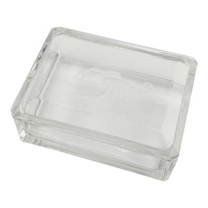 Mid 20th Century Val Saint Lambert Crystal Scorpion Covered Box, Belgian Zodiac Box - Signed