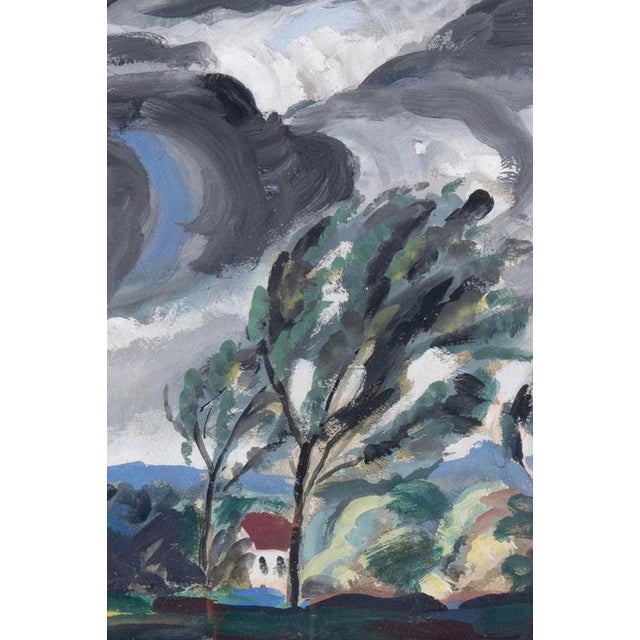 André Julien Prina, Stormy Landscape, Oil Painting on Canvas, Early 20th Century, Framed For Sale - Image 3 of 9