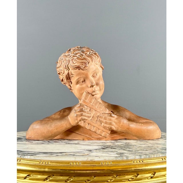 D. H. Chiparus, Sculpture of a Child's Bust, 1890s, Terracotta For Sale - Image 9 of 9