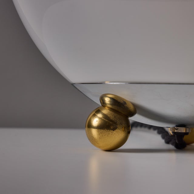 1980s Geometric Brass and Glass Table Lamp for Technolumen, Germany For Sale - Image 15 of 18