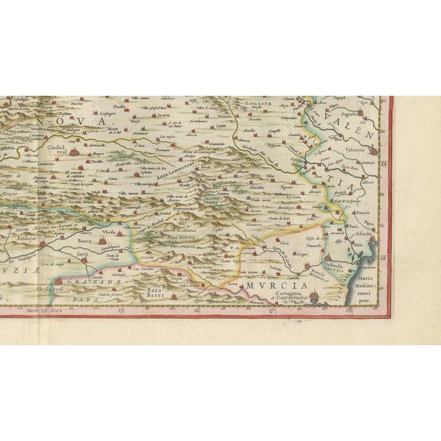 Antique Map of Spain from Blaeu, 1642 For Sale - Image 6 of 12