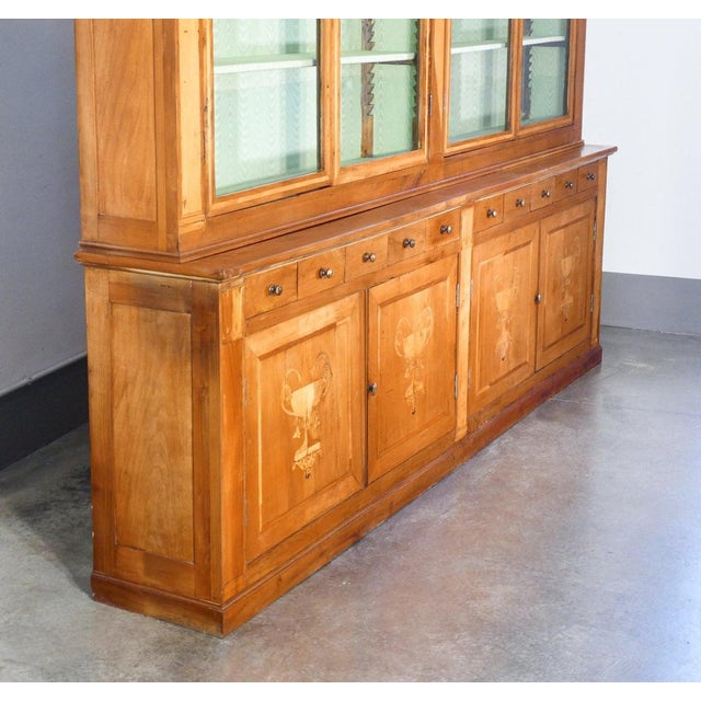 Large Cherry Pharmacy Cabinet, 1800s For Sale - Image 12 of 14