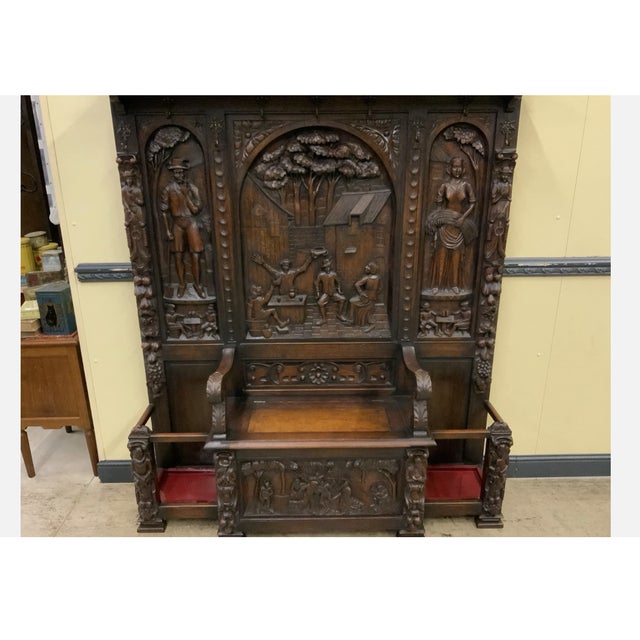 Antique Wardrobe with Chest Bench, 1930 For Sale - Image 9 of 12