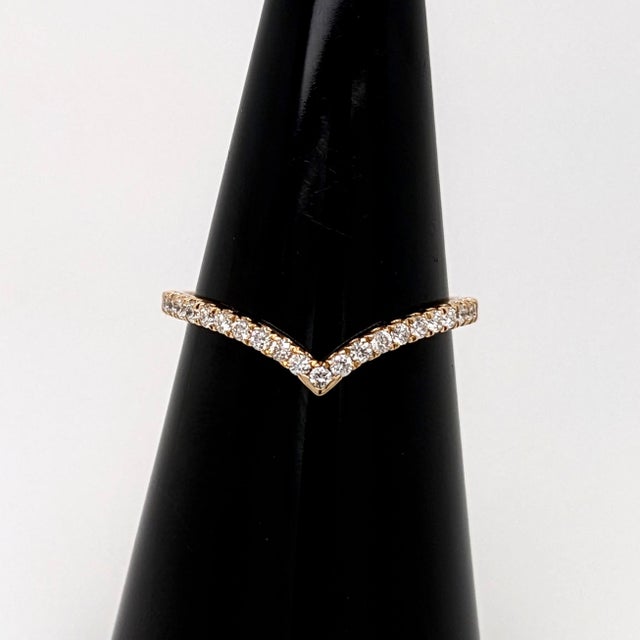 2020s Stackable Diamond Shadow Band in 14k Solid Gold: Dainty Fine Jewelry Ring, Size 6.75 For Sale - Image 5 of 10