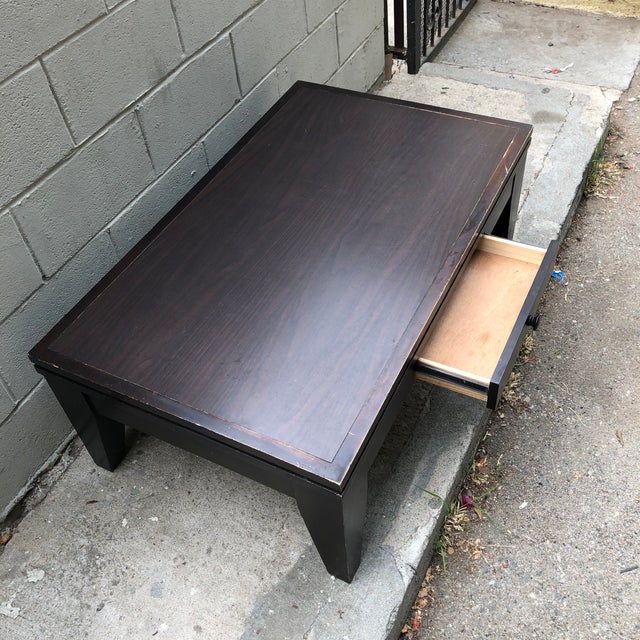 Coffee Cort Furniture Godiva Cocktail Coffee Table With Storage Drawer For Sale - Image 8 of 9