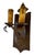 Mediterranean Forged and Tooled Iron Sconce in Original Patina, Circa 1920 For Sale - Image 3 of 6