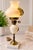 Vintage Victorian Hurricane Opaque 3d Table Lamp - "Gone With the Wind" Featuring Raised, Hand-Painted Floral Motifs on Milk Glass a Marble Base For Sale - Image 4 of 10