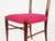 Mid-Century Modern Wooden and Magenta Fabric Dining Chairs by Paolo Buffa, 1950s, Set of 4 For Sale - Image 3 of 16