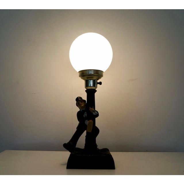 1950’s Mid-Century Charlie Chaplin Bar Table Lamp For Sale - Image 12 of 12