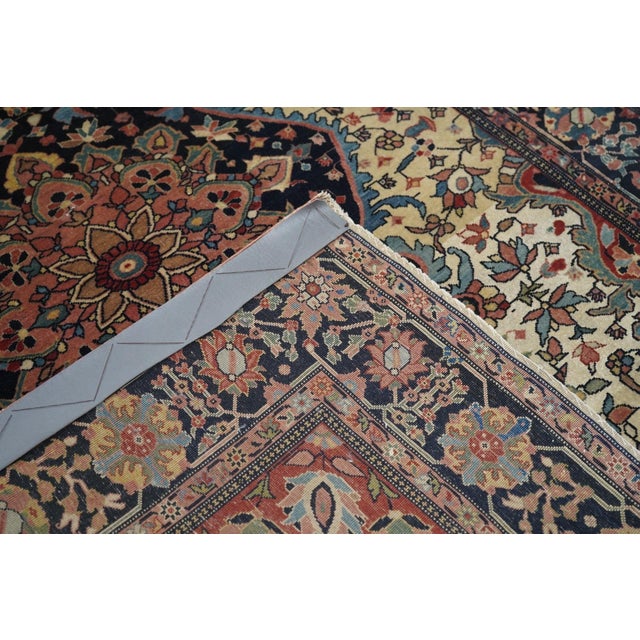 Red Antique Farahan Sarouk Rug 3'4'' X 4'10'' For Sale - Image 8 of 9