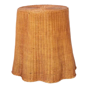 Wicker Ghost Drapery Table or Stand