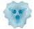 Vintage Northwood Glass Bowl Klondyke Blue Opalescent 3 Footed Scroll Candy Dish For Sale - Image 4 of 6