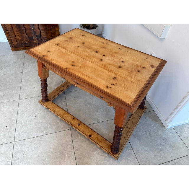 Swiss Pine Farmhouse Table, 1960s For Sale - Image 12 of 15