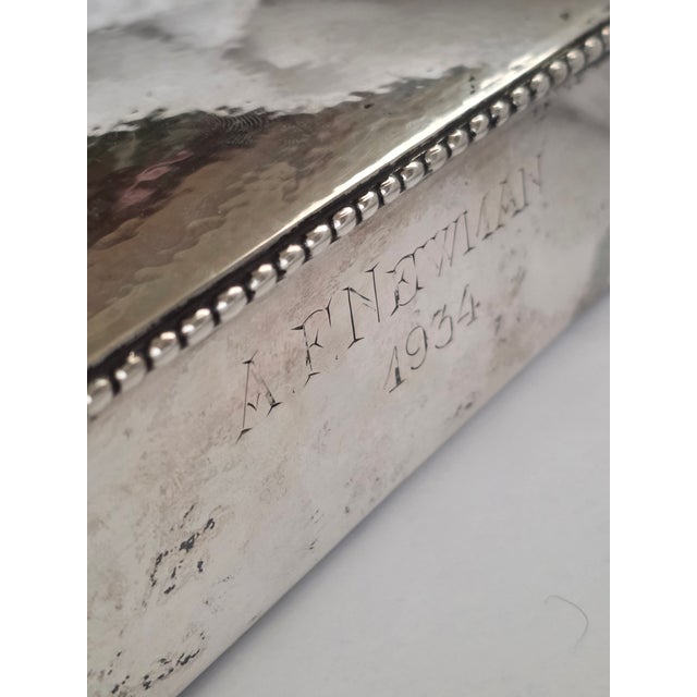 Metal Danish Silver Box by Carl M. Cohr 83% Silver Purity For Sale - Image 7 of 15