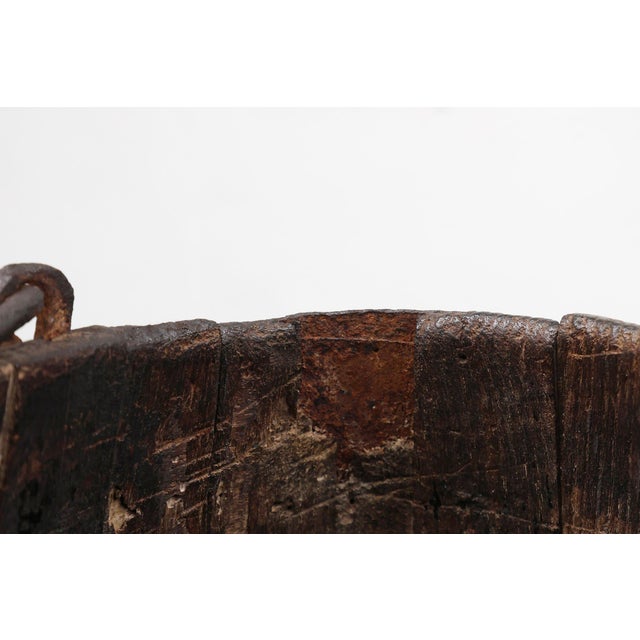 Brown French Handmade Wooden Bucket, 18th Century For Sale - Image 8 of 11