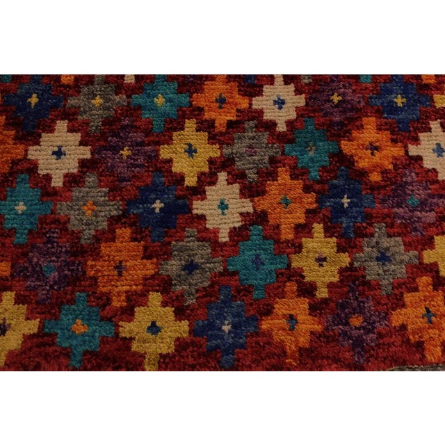 1990s Modern Balouchi Red& Orange Wool Rug- 5'1 X 6'7 For Sale In New York - Image 6 of 8