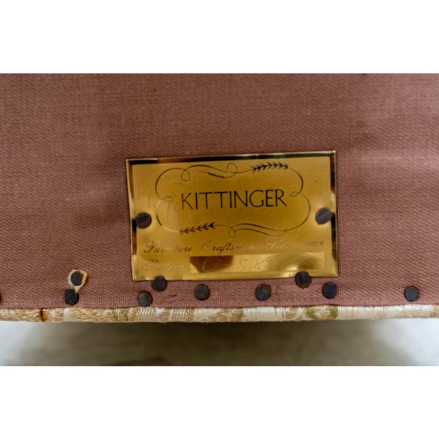 1970s Pair Kittinger Queen Anne Mahogany Upholstered Armchairs For Sale - Image 18 of 18