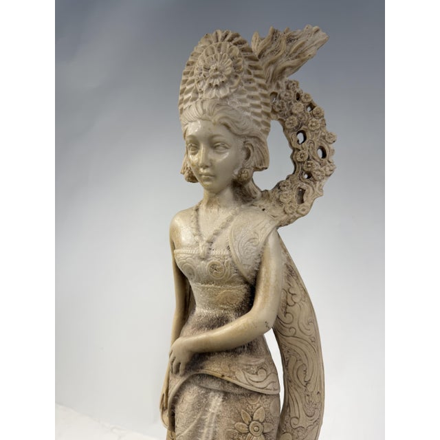 Statue of a Balinese Woman in Traditional Dress, 1970s For Sale - Image 6 of 10