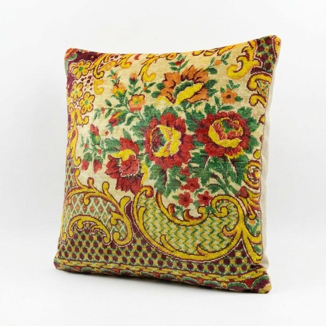 Mid-Century Modern Earthy Velvet Pillow Cover 19'' X 20'' For Sale - Image 3 of 4
