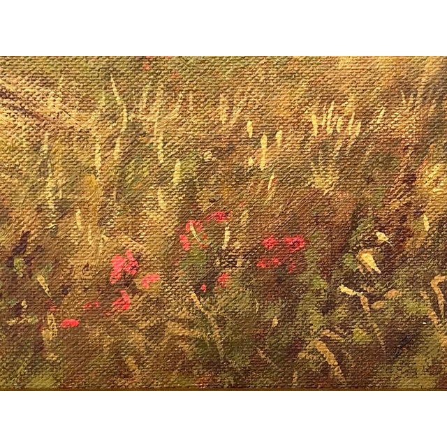 Green James Wright, Farm Scene with Haystacks in the English Countryside by Realist Landscape Artist, 1990 Circa For Sale - Image 8 of 13