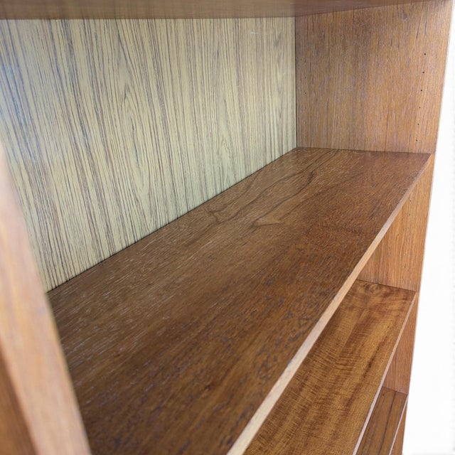 Vintage Danish Modern Teak Bookcase With Adjustable Shelves For Sale - Image 4 of 15