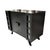 Mid Century James Mont Styled Black Lacquered & Glass Bar Cabinet & Tv Stand For Sale - Image 10 of 12