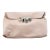 Alexander McQueen Rose Pink Skull Jewel Four-Ring Soft Leather Clutch Bag For Sale