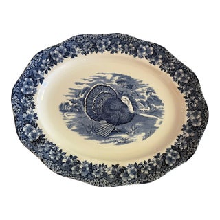 Antique Wedgewood Holiday Platter and Plates For Sale