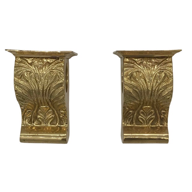 Vintage Drapery Rod Holders Corbel Brackets A Pair Chairish