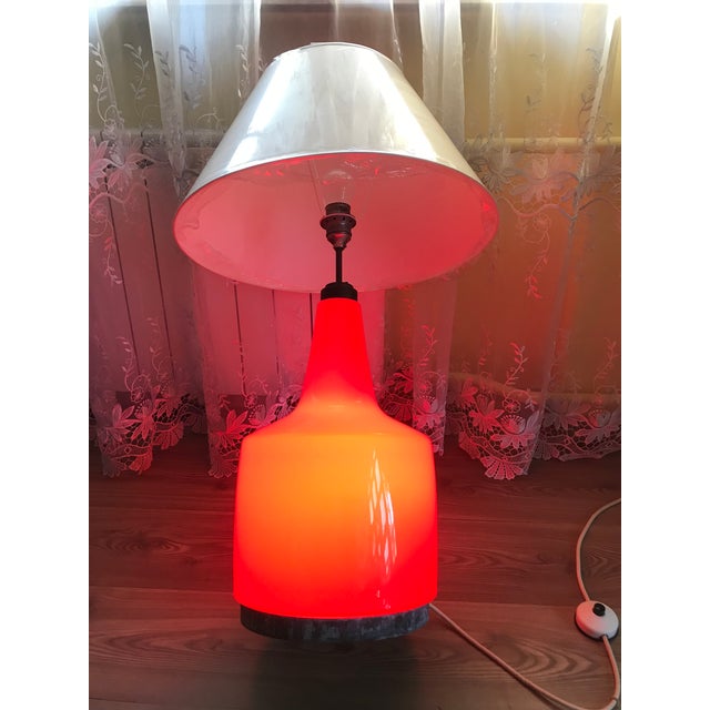 Large Table Lamp in Double-Layered Glass, 1970s For Sale - Image 11 of 18