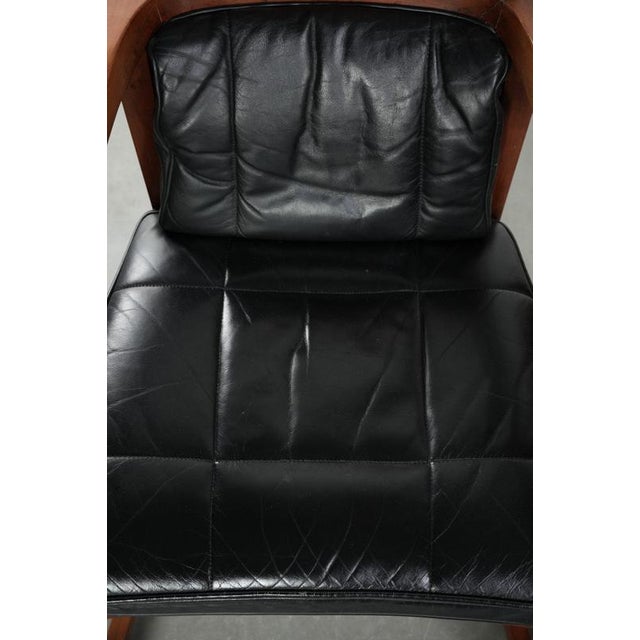 Black Art Deco Decoforma Series Dining Armchairs in Black Leather from Schuitema, Set of 4 For Sale - Image 8 of 18