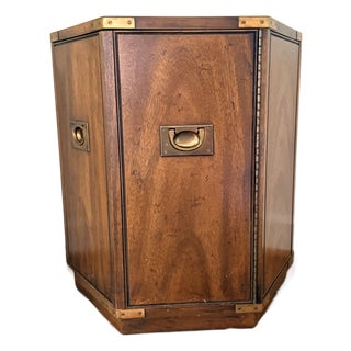 Vintage Hexagonal Campaign Cabinet For Sale