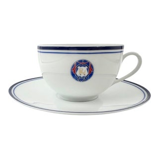 Vintage Raffles Hotel Singapore Porcelain Cup & Saucer For Sale