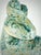 Verdigris Signed 1995 One-of-a-Kind Modernist Studio Ceramic Reclining Female Sculpture in Verdigris Glaze For Sale - Image 8 of 12