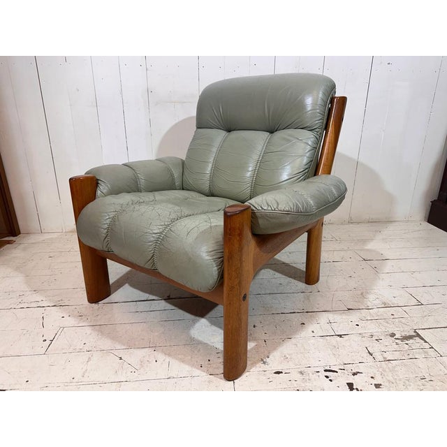 Mid-Century Leather Lounge Chair from Ekornes, 1964 For Sale - Image 9 of 11