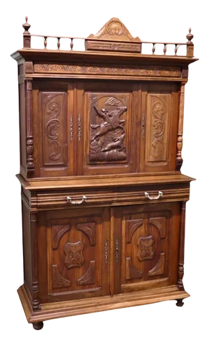 French Buffet de Corp in Carved Oak
