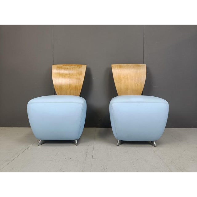 Wood Bobo Lounge Chairs by Dietmar Scharping for Dauphin, 2000s, Set of 2 For Sale - Image 7 of 10
