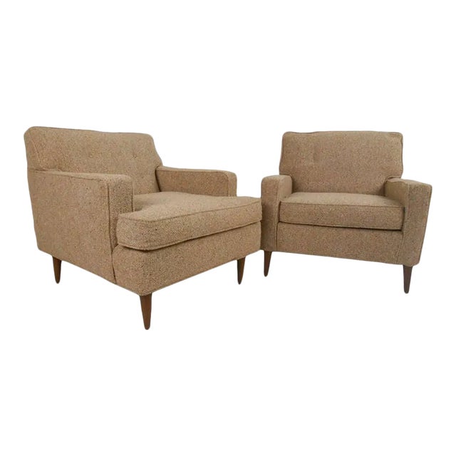 Mid-Century Modern His and Her Club Chairs - a Pair For Sale