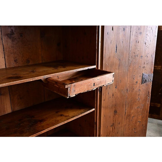 Spanish 18th Century Polychrome Painted Cabinet For Sale In Baton Rouge - Image 6 of 11