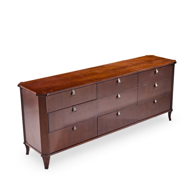 Brown Thomas Pheasant for Baker Furniture Facet Chest Lowboy Dresser For Sale - Image 8 of 9