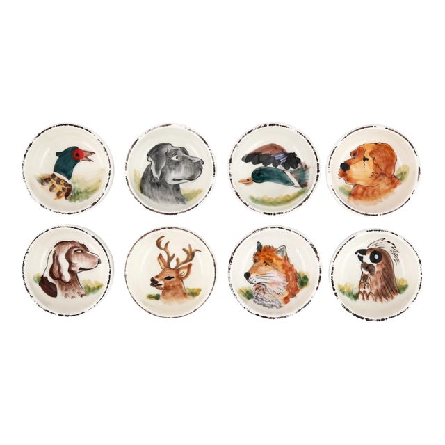 VIETRI Wildlife Assorted Condiment Bowls - Set of 8 For Sale