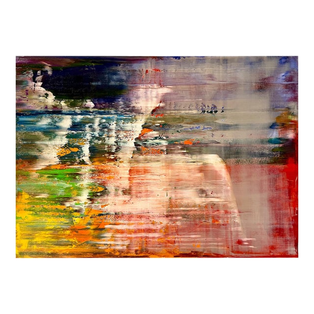 Contemporary Abstract Oil on Canvas "Abstract Informal 2024-2121-5" by Robert Niesse For Sale