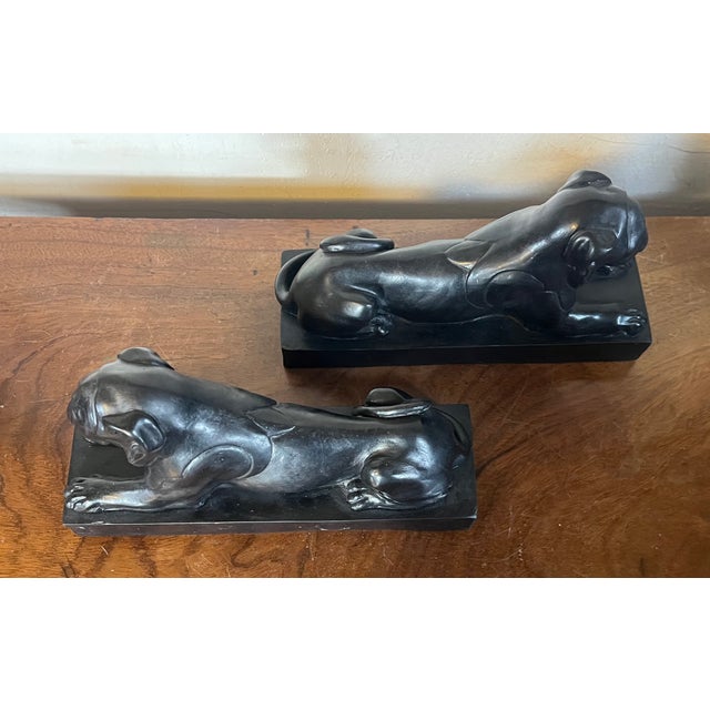 Ceramic Antique George III Wedgwood Black Basalt Models of the Capitoline or Egyptian Lions Circa 1780 For Sale - Image 7 of 9