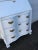 Painted White Serpentine Secretary Desk 6331 For Sale - Image 10 of 16